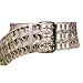 WHITE WIDE INTERLOCKING WEAVED CINCH WAIST BELT