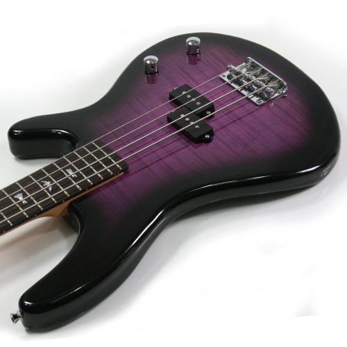 Lindo Purple Tiger Electric Bass Guitar with Carry Case/Cable