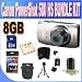 Canon PowerShot ELPH 500 HS 12.1 MP CMOS Digital Camera with Full HD Video and Ultra Wide Angle Lens (Silver) +8GB SDHC Memory + Extended Life Battery + USB Card Reader + Shock Proof Case + Memory Card Wallet + Accessory Kit!