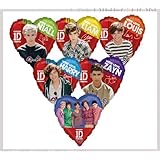 One Direction Boy Band 17" Assorted Members Heart Shaped Mylar Foil Balloon Set - Party Supplies