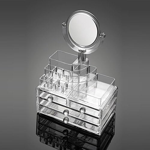 OnDisplay Jesse Tiered Acrylic Cosmetic/Makeup Organizer with Mirror