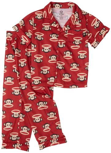 Kids Headquarters Sleepwear  Boys Paul Frank Coat Pajama,Red