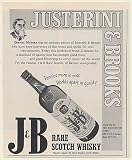 1961 Charles Dickens Justerini & Brooks J&B Rare Scotch Whisky Print Ad (53434)