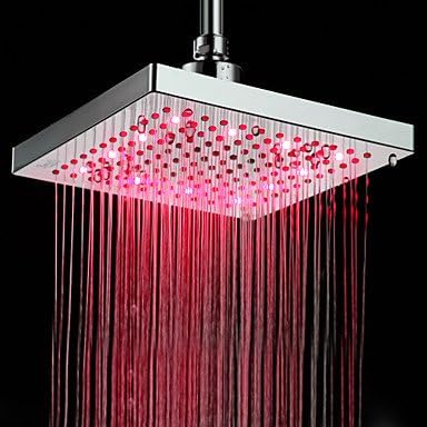 Sprinkle? by Lightinthebox - 8 inch Brass Shower Head with Color Changing LED Light