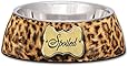 Loving Pets Spoiled Leopard Milano Bowl for Dogs and Cats, Small