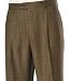 Executive Patterned Wool Milled Trousers Pleated Front