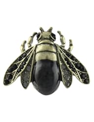 Heirloom Finds Antique Vintage Style Black Pave Crystal Insect Brooch Pin