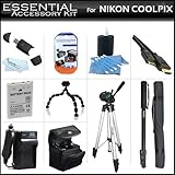 Essential Accessory Kit For Nikon COOLPIX P100 P500 Digital Camera Includes ....