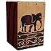 Sawtooth Harmony Series Hand Stained Elephant Design Travel Size Cajon