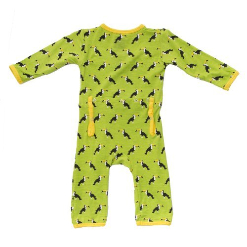 KicKee Pants Neutral Baby Onepiece Coverall Romper- Meadow Toucan, 0-3 Months Color: Meadow Toucan Size: 0-3 Months Model: PRD-KPCA103 (Newborn, Child, Infant)