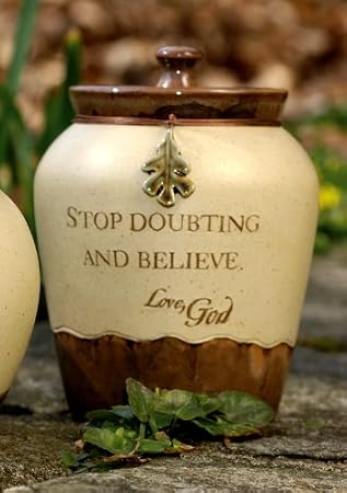 "Stop Doubting and Believe" Seeds of Faith: Love Letters from God Worry Jar