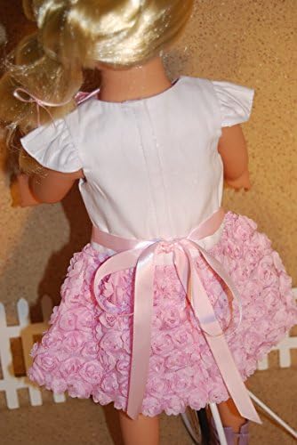 Sweet Pink Rose Dress Fits 18 Inches American Girl Dolls