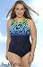 Beach Native Black Sea High Neck Keyhole Back One Piece Swimsuit - Women's Swimwear Plus Size Swimsuit