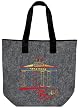Modische Filztasche mit sehr sch�ner und hochwertiger Stickerei, Modell Berlin/Tor Ma�e: ca. 46,5x39,5cm
