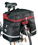 amaro 7010 Fahrrad-Gepäcktasche, schwarz/rot, ca. 42,0 x 45,0 x 38,0 cm