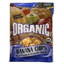Good Sense Organic Banana Chips, 5-Ounce Bags (Pack of 12)
