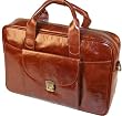 Toscana Ladies Brown Italian Leather Briefcase Laptop handbag