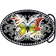 Austrian Crystal Colorful Tribal Butterfly Belt Buckle