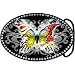 Austrian Crystal Colorful Tribal Butterfly Belt Buckle