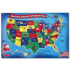 Melissa & Doug USA Map Floor (51 pc)