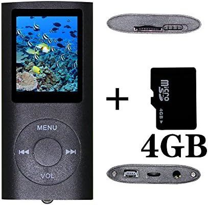 Tom America INC Portable MP4 Player MP3 Player Video Player with Photo Viewer , E-Book Reader , Voice Recorder + 4 GB Micro SD Card (Black)