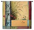 Bamboo Division Wall Tapestry with free hanging rod by Don Li-Leger, 53 x 53 inches