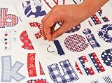 from FUN TO SEE FunToSee Alphabet Lower Case Removable Stickers, Extra Vowels, Set of 36, Red White and Blue (Model 03108)