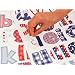 FunToSee Alphabet Lower Case Removable Stickers, Extra Vowels, Set of 36, Red White and Blue