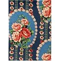 April Cornell Navy Victorian Portrait Waffleweave Teatowel