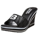 BEBE SPORT Women's Discotheque Open Toe Wedge Slide