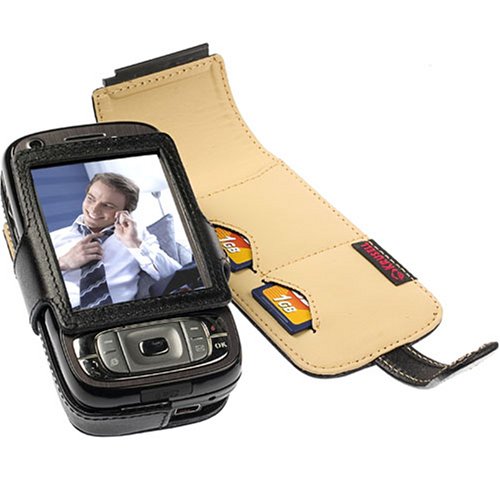 Krusell 75360 Orbit Flex Multidapt Leather Case with Ratchet SwivelClip for HTC TytN II / Tilt 8925 (Black)