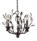 ELK Lighting 8058/3 3 Light Circeo Chandelier, Deep Rust
