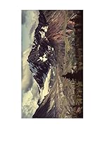 Huella deco Felpudo de Vinilo (Marrón/Multicolor)