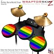 Rainbow Stripes Skin by WraptorSkinz fits Guitar Hero 4 World Tour Drum Set for Nintendo Wii, XBOX 360, PS2 & PS3 (DRUMS NOT INCLUDED)