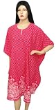Chic Pink Col Short Kaftan Maternity Plus Size Tunic Cover Up