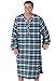 KingSize Men's Big & Tall Plaid Flannel Nightshirt