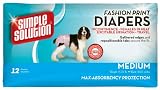 Simple Solution Fashion Disposable Diapers, 12 Count, Medium