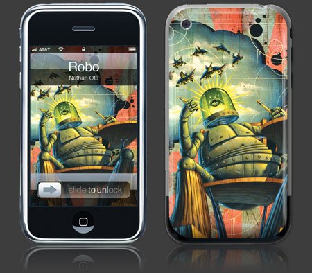 Apple iPhone Premium Vinyl Skin - Robo (GelaSkins Brand) Made in Canada