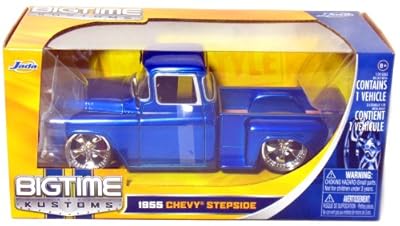 1955 Chevy Stepside Pickup Truck 1:24 Scale (Blue)
