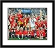 2008 Euro Champs Spain National Team Framed 8x10 Photograph Team Celebration with Trophy