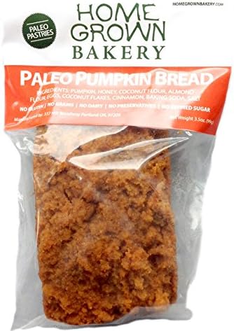 Paleo Bread, Pumpkin, Home Grown Bakery, 3.5 Oz (3 Pack)
