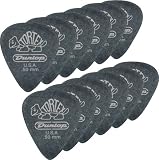 Musical Instruments : Dunlop Tortex Pitch Black Standard Guitar Picks 1 Dozen, .50Mm