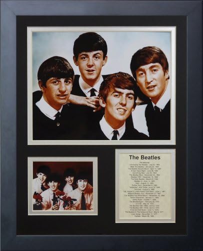 Legends Never Die The Beatles Rose Framed Photo Collage, 11x14-Inch