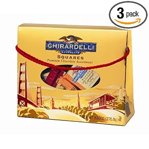 Ghirardelli Chocolate Squares, Premium Assortment, 9.83-Ounce Totes (Pack of 3)