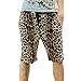 Zbrandy Men's Swag Leopard Shorts Knee Length Casual Shorts