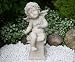 Engel mit Rose auf römischer Säule Skulptur Statue NEU