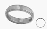 Traditional 10 Karat Ladies White Gold Milgrain 5mm Comfort Fit Wedding Ring