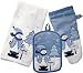 Embroidered Snowman Kitchen Towel Mitt & Pot Holder Set