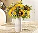 Meiliy 1 Bouquet Artificial Silk Sunflower 7-stems Flowers For Home Decoration Wedding Decor, Bride Holding Flowers Floral Decors