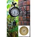 Cockerel and Bell outdoor clock and Thermometer